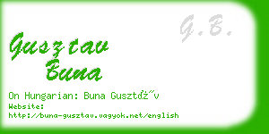 gusztav buna business card
